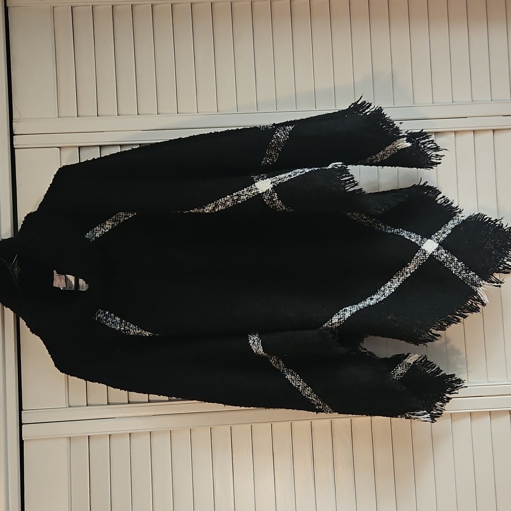 Windowpane - Print Cowl - neck poncho Chicos L/ XL